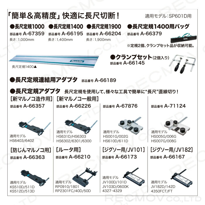 マキタ（makita） 長尺定規アダプタ 125mm用 A-71224 makita : ボクら
