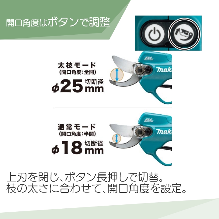 マキタ（makita） 充電式 せん定ハサミ UP100DSAX バッテリ・充電器付