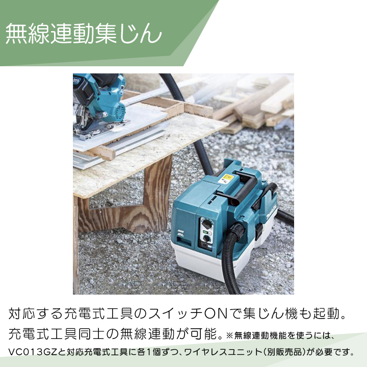 マキタ（makita） 充電式 集じん機 VC013GZ 40Vmax 乾湿両用 本体のみ