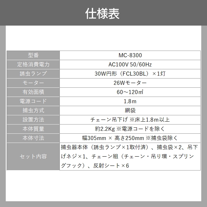 SURE 石崎電機 屋内用捕虫器 MC-8300 コバエ 捕虫器 防虫用品 : ボクら