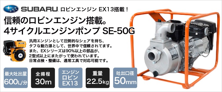 エンジンポンプ 1.5インチ ハイデルスポンプ SEM-40WGM 工進 ポンプ 4