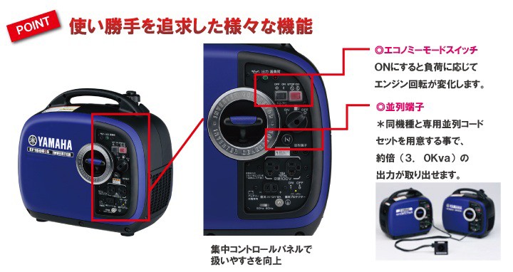 YAMAHA ヤマハ インバーター発電機 EF-1600is 1600W 1.6kVA
