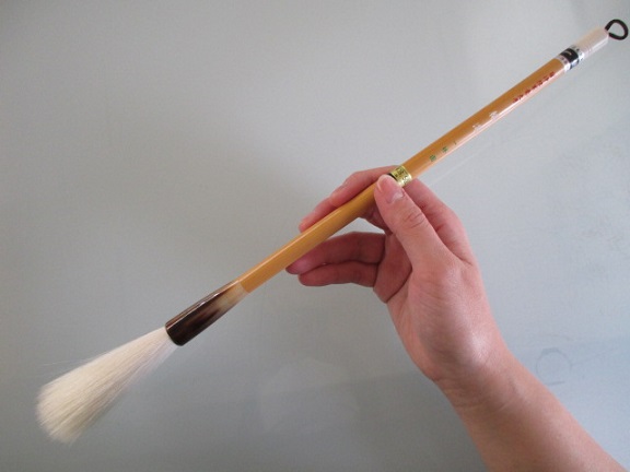 一休園 純羊毛筆 翰海 大号 定価38500円 書道用品 細光鋒羊毫 熊野筆