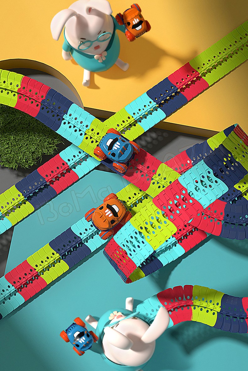 車 おもちゃ 室内遊び サーキット 模型組み立て 車レール 知育玩具 男の子 ミニカー 組立自由 立体パズル 女の子