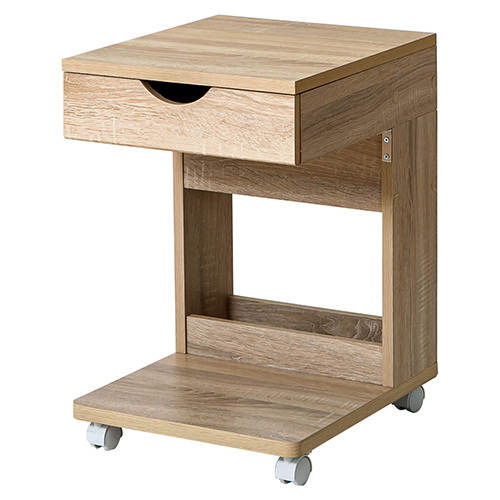 サイドテーブル ドレッサーテーブル おしゃれ ソファテーブル コの字 ベッドテーブル メイク収納 化粧ボックス ミラー 鏡付き 木製