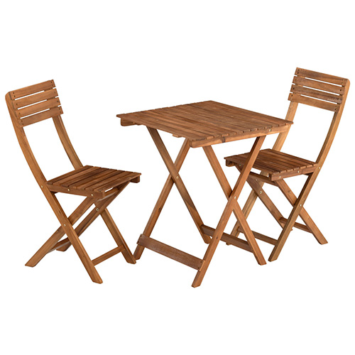 ガーデンテーブル ガーデンチェア 3点セット アウトドアテーブル チェアー 折りたたみ 机 椅子 フォールディングチェア デスク DIY 木製 庭｜bon-like｜02