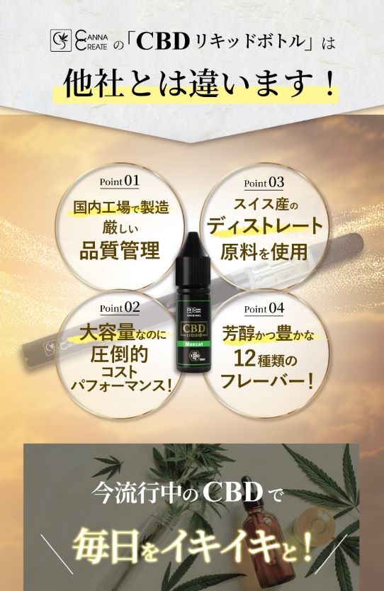 CANNACREATE CBD リキッド 10% CBD1500mg スターターキット