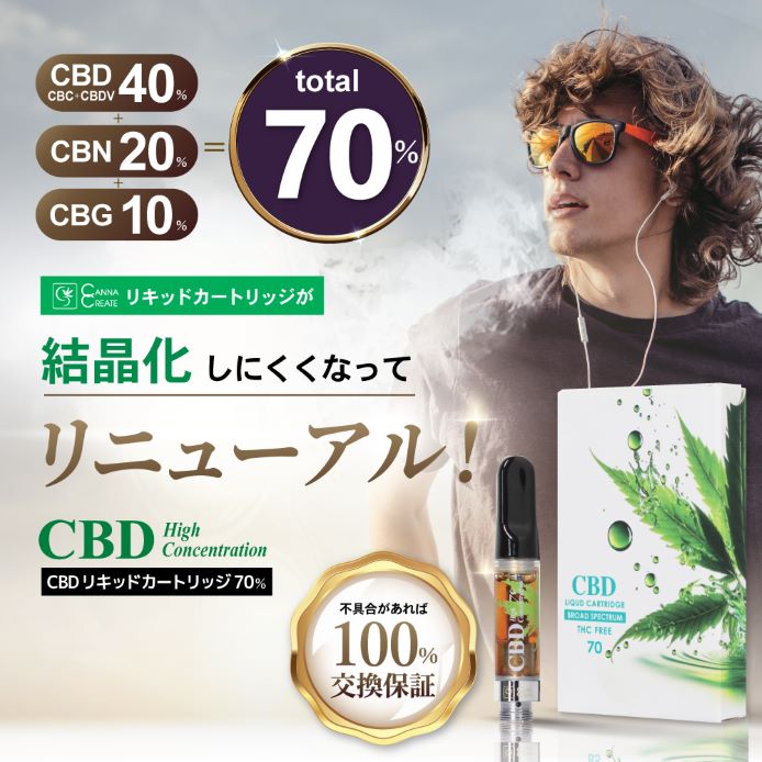 CBDリキッド 70% 内容量1ml CANNACREATE 高濃度 ブロードスペクトラム テルペン豊富 CBD リキッド 禁煙 TRD :  70cbliquidcartridge : STAR ONLINE Yahoo!店 - 通販 - Yahoo!ショッピング