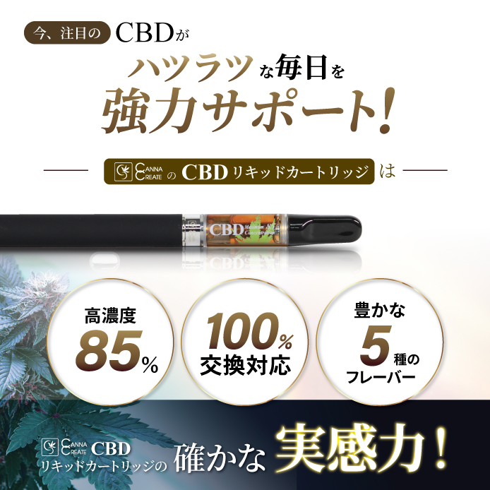 CANNACREATE CBD CBG リキッド 85% スターターセット 1ml CANNACREATE