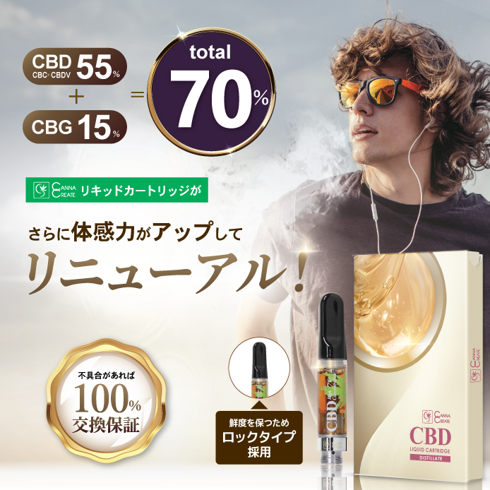 高濃度リキッドCRDP70%over CANNACREATE CBDリキッド 70% 内容量1ml CANNACREATE 高濃度 CBD DBG