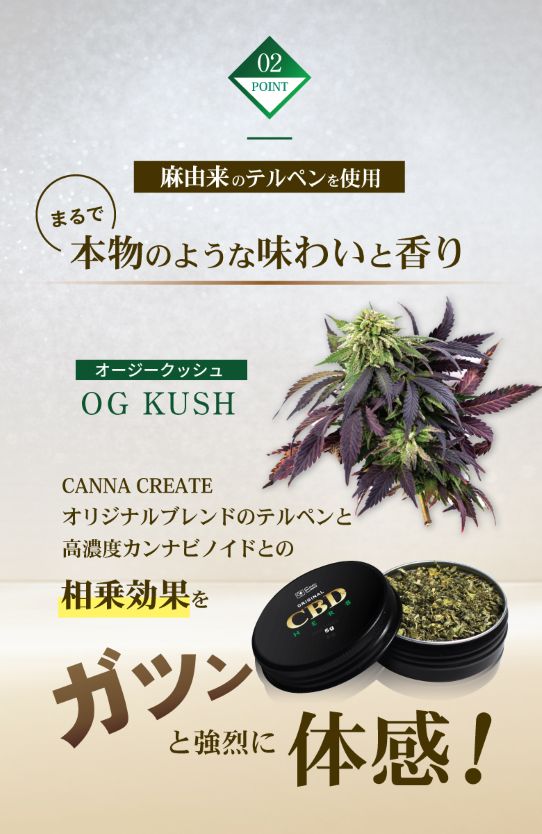 CANNACREATE 高濃度 2200mg CBDハーブ 3個セット CBD 1700mg CBG 500mg