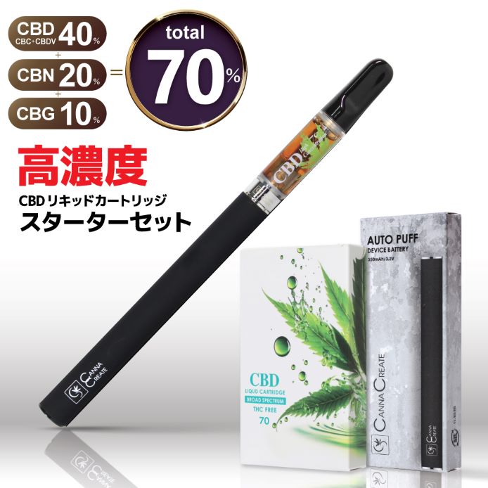 CBDリキッド 70% スターター セット 1ml CANNACREATE 高濃度CBD リキッド ブロードスペクトラム TRD-VP : cbd-70-quidcartridgedeviceset  : STAR ONLINE Yahoo!店 - 通販 - Yahoo!ショッピング