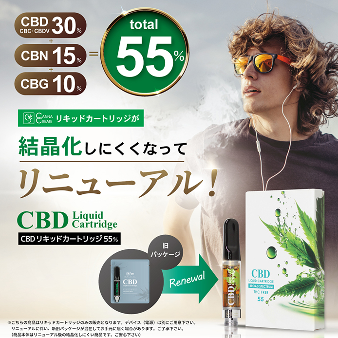 CBD リキッド 55% 1ml 高濃度 ベイプ CANNACREATE ブロードスペクトラム CBD CBN CBG CBC CBDV テルペン  豊富 CBDペン カートリッジ 電子タバコ 禁煙 日本製 TR : cbliquidcartridge : STAR ONLINE Yahoo!店 -  通販 - Yahoo!ショッピング