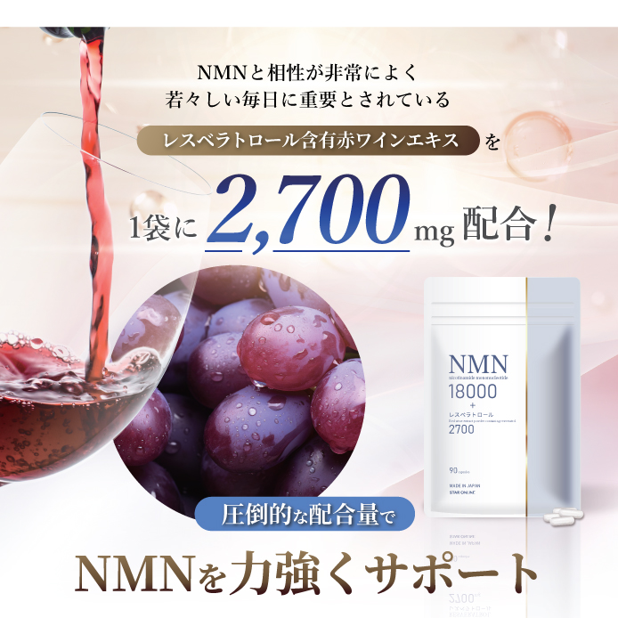 美容皮膚科医監修 NMN サプリ 18000mg 高純度99％以上 レスベラトロール コエンザイムQ10 コラーゲン 大豆イソフラボン 日本製 耐酸性カプセル 美容 90日分 MN | STAR ONLINE | 07