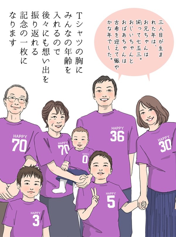 還暦祝い プレゼント 似顔絵 赤い還暦tシャツを着せて描く 家族絵 6名様 縦向き 家族 父 母 両親 子供 孫 イラスト Kh0212tn6 還暦祝い本舗ヤフーショッピング店 通販 Yahoo ショッピング