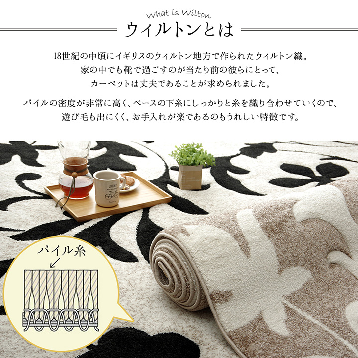 イケヒコ 【爆買WEEK 7/31〜8/2】カーペット ラグ トルコ製 ブラック
