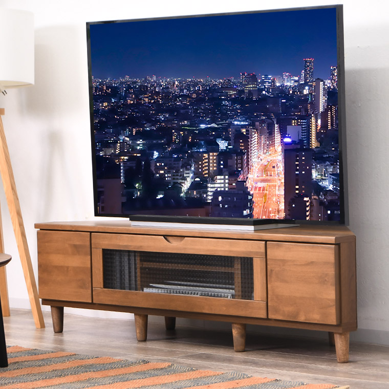 テレビ台 コーナーテレビ ローボード TV台 三角 テレビボード木製 日本