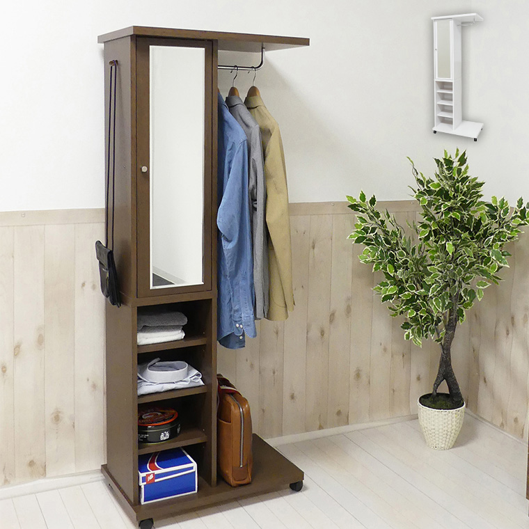 ミラー付き ハンガーラック キャスター付き Amazon｜JOOHY ハンガーラック ミラー付き 姿見 全身鏡 回転ミラー