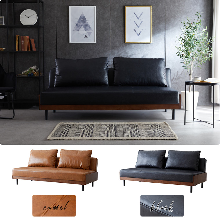 ソファベッド 3人掛け リクライニングソファ 手動 ベッド セミダブル