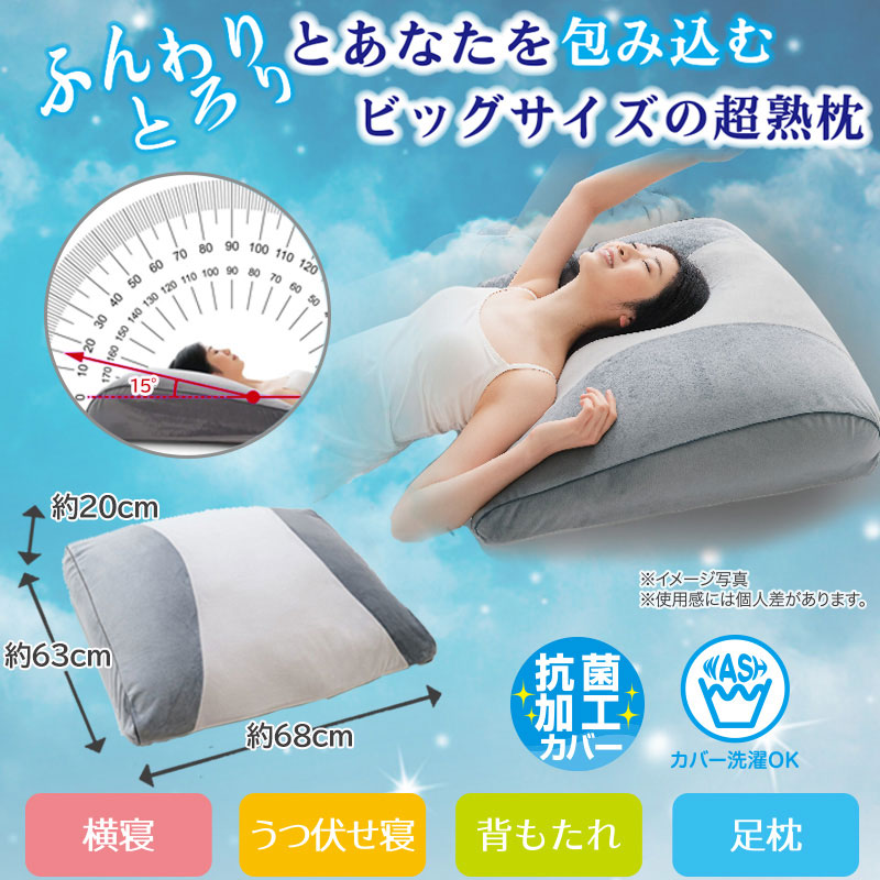 超熟プレミアム枕 睡眠 安眠 熟睡 睡眠姿勢 フィット感 気道 呼吸 睡眠健康指導士監修 ビッグサイズ 大きい : mr-3492 :  メンズレスキューYahoo!店 - 通販 - Yahoo!ショッピング