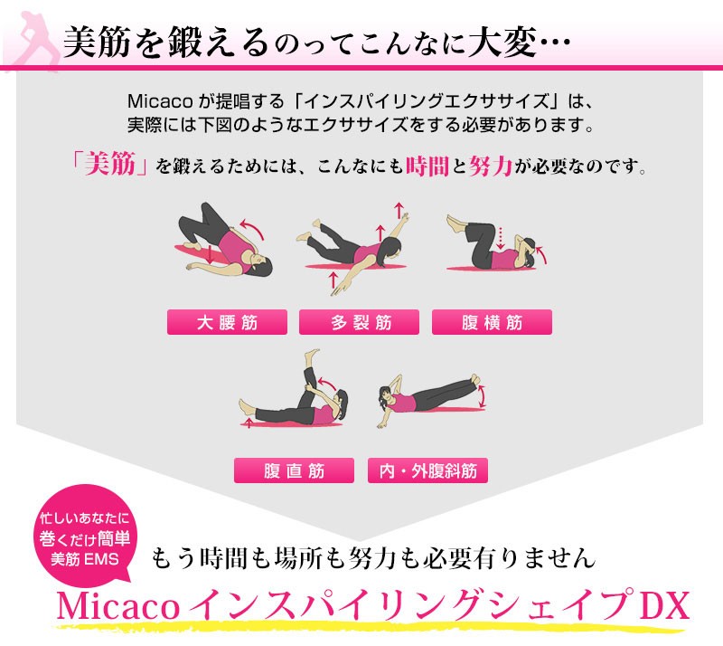 即納 Micaco インスパイリングシェイプDX 骨盤EMSパッド 自宅で