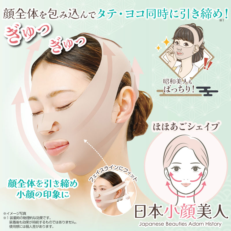 昭和美人もばっちり！ぎゅぎゅっと小顔マスク 小顔グッズ フェイス