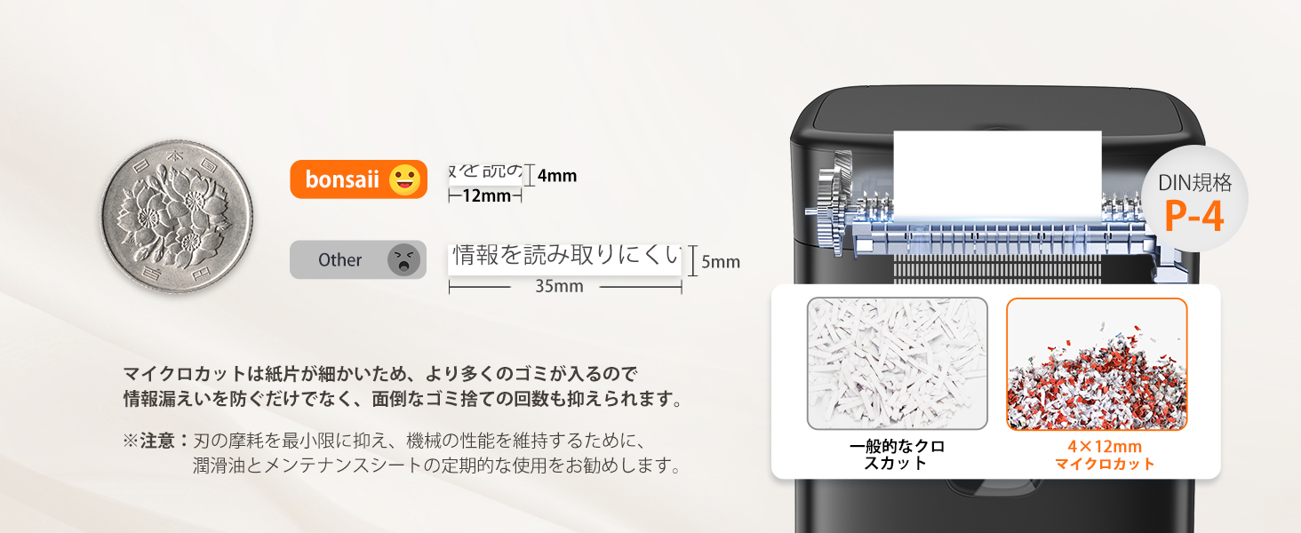 bonsaii シュレッダー 業務用 マイクロカット 自動細断80枚 オート