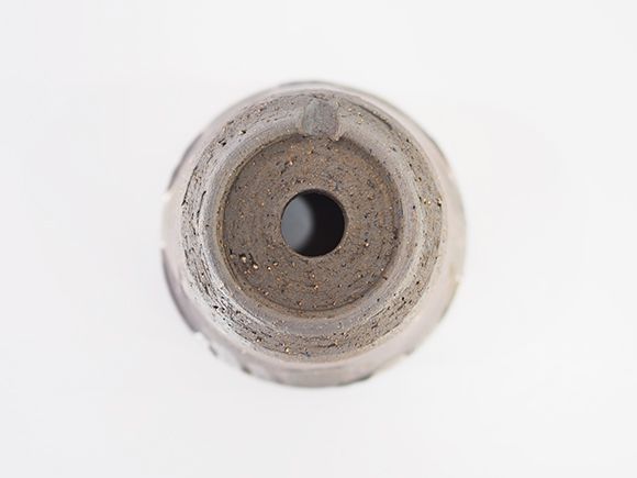 盆栽鉢 3号 鉄釉 ソリ浅 幅10.5cm×高さ7cm