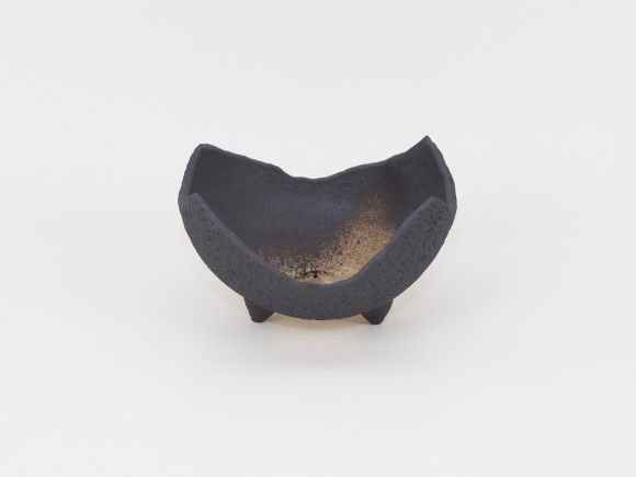 万古焼 黒 3.5型 舟型 幅11cm×奥行10cm×高さ6.5cm