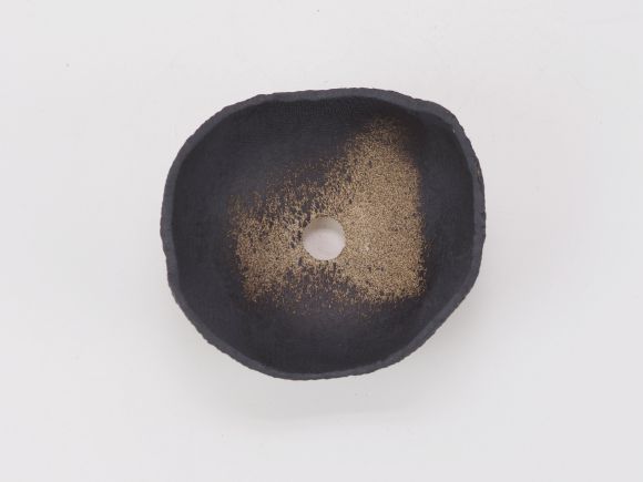 万古焼 黒 3.5型 舟型 幅11cm×奥行10cm×高さ6.5cm