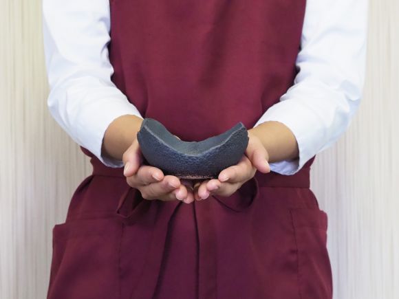 万古焼 黒 3.5型 舟型 幅11cm×奥行10cm×高さ6.5cm