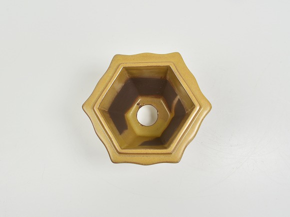  yellow 4 number hexagon three tsu pair width 13cm× height 11cm