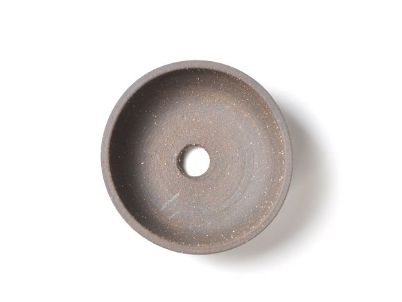 銀灰　和モダン鉢 椀型4.5号　鉢幅14×高さ6.3