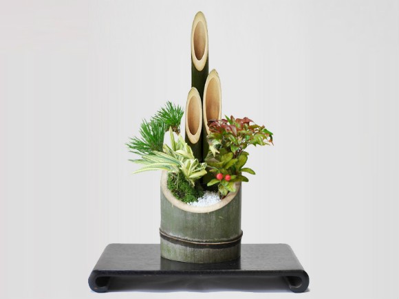 ミニ門松 寄せ植え お正月飾り 盆栽職人仕立ての門松新年 開運 天然