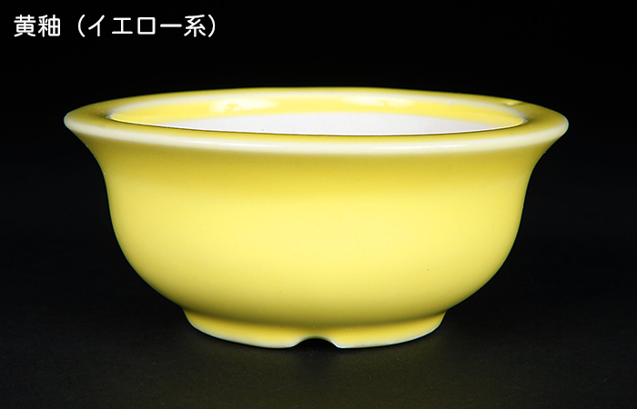 盆栽鉢 静和富造3号椀型丸鉢 色鉢 磁器 8cm 小品盆栽 ミニ盆栽 山野草