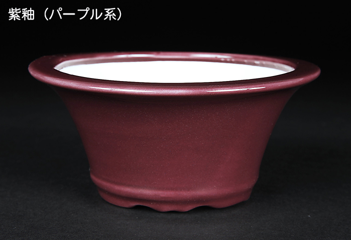 盆栽鉢 静和富造4号下紐丸鉢 色鉢 磁器 11cm 小品盆栽 ミニ盆栽 山野草