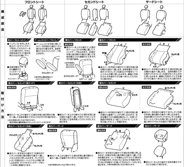 シートカバー くるま 日産 セレナ C25 H19.12〜H22.11 8人乗り