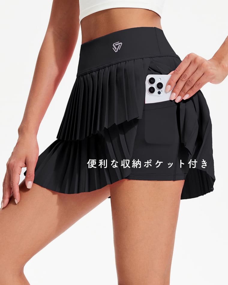 レディース ゴルフ テニス スカート プリーツスコート インナーパンツ