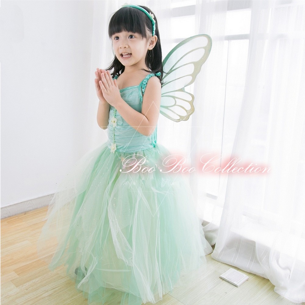 キッズ ハロウィン衣装 コスプレ 水色 セット 妖精  女の子 子供 Banlan] 妖精 フェアリーガール ハロウィン コスプレ 子供 精霊 仮装