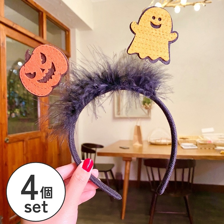 キッズ ヘアピン 6個セット かぼちゃ こうもり ハロウィン ヘアアクセサリー