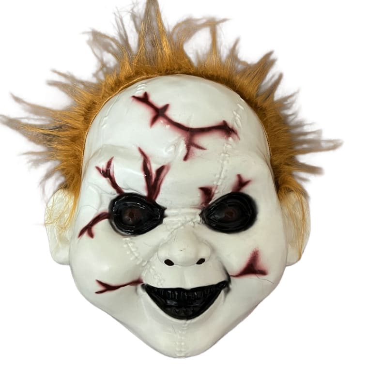 ハロウィン マスク 恐怖 ピエロ ホラー 仮面 お化け リアルヘアー付き