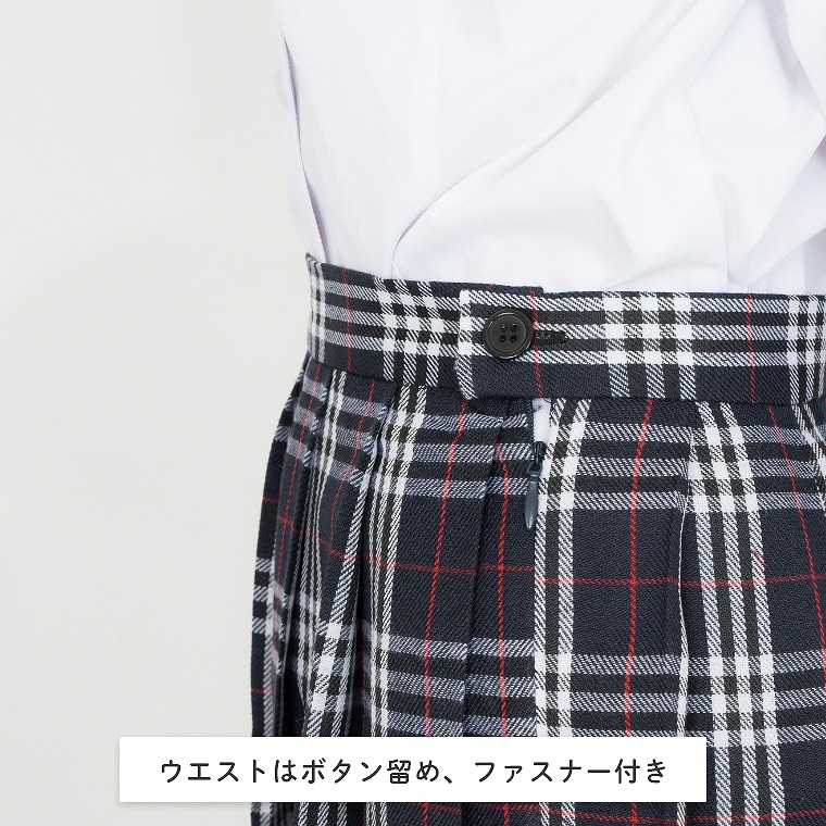 スクールスカート 正統派 制服 女子高生 通学 学生服 中学 無地