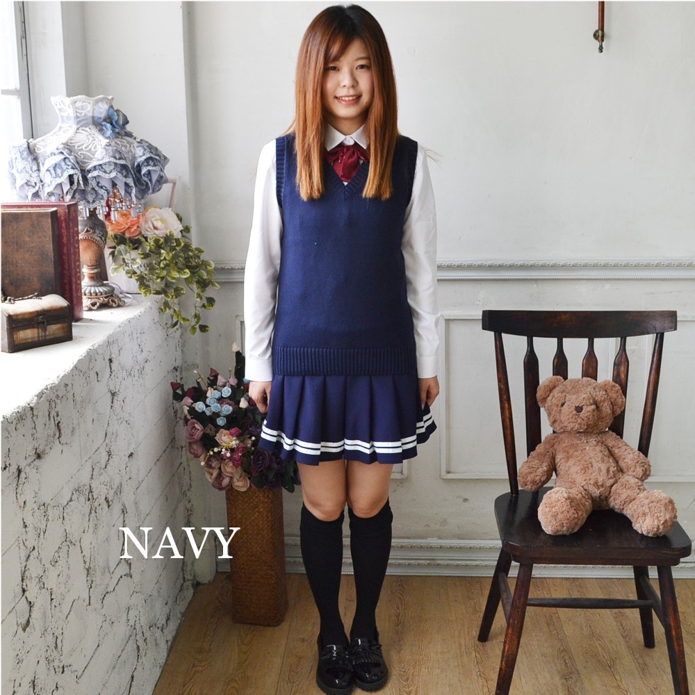 セーラー服 スカート 日本製 W60～69cm×丈56～68cm 箱ひだ