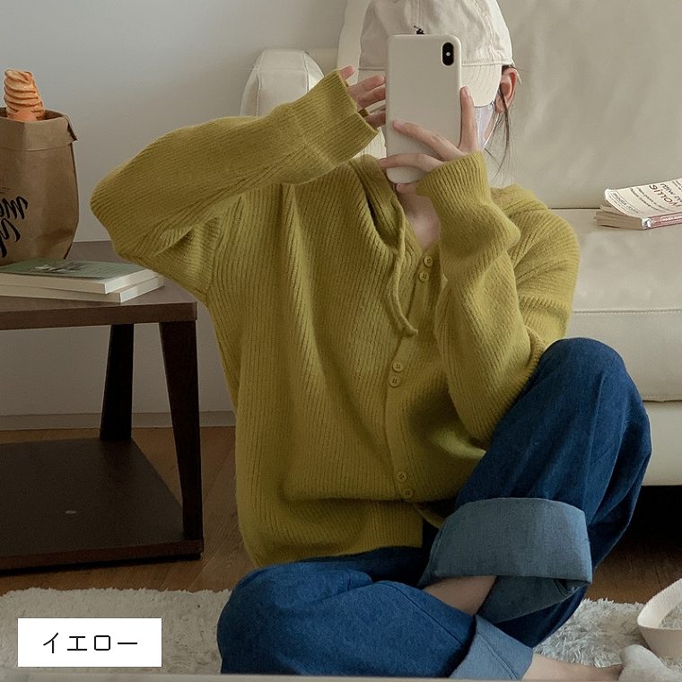 パーカー ニット フードニット レディース プルオーバー ゆったり 