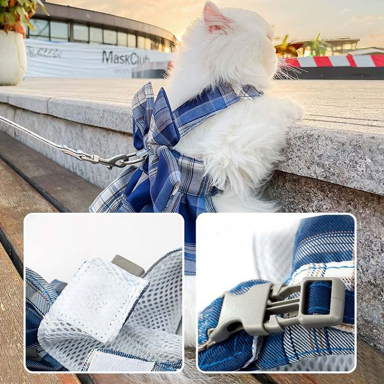襟付きハーネス(赤チェック)&リードセット、わんちゃん猫ちゃん用 楽天市場】ハーネス ペット服 犬用 猫用 お祭り リボン 花柄