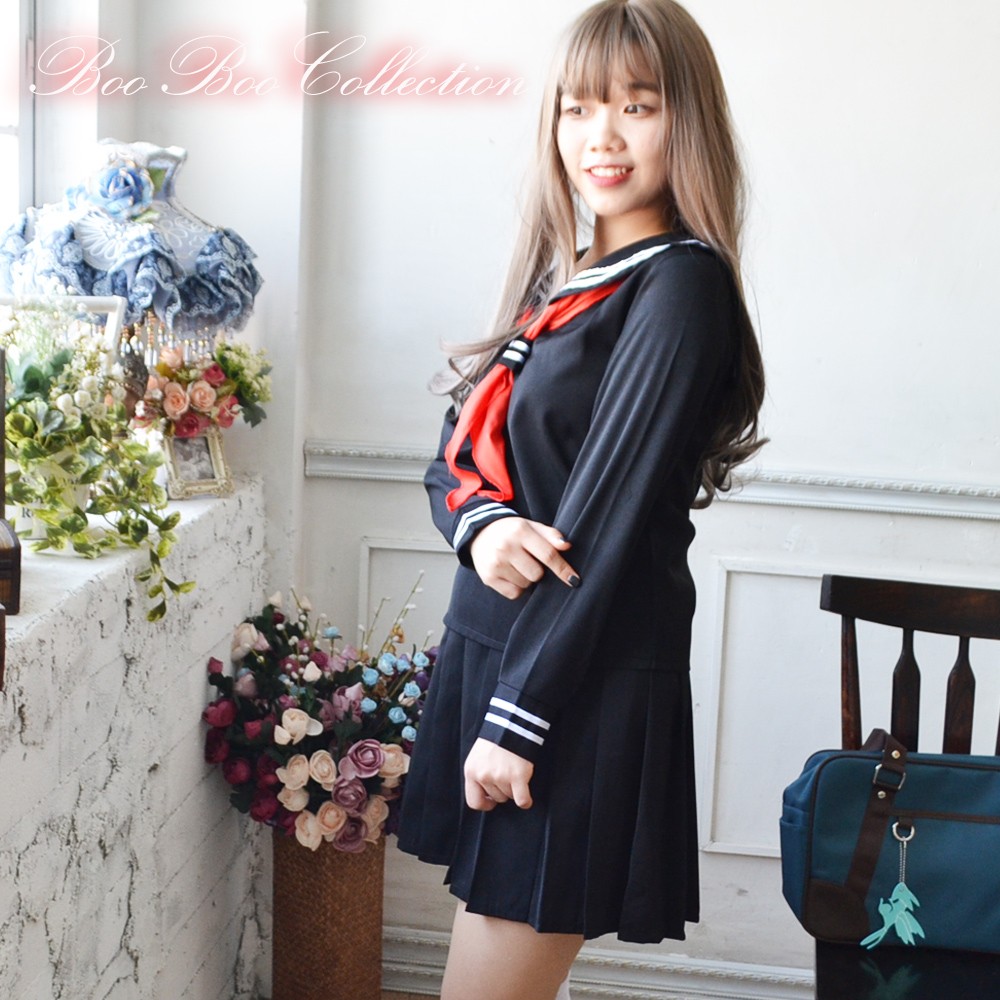 セーラー服 学生服 コスプレ 制服 衣装 仮装 上下セット SR0002