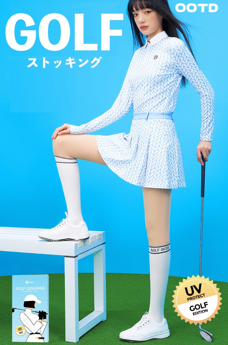 オールインワン ゴルフ ストッキング ゴルフウェア ゴルフ用 ニーハイ