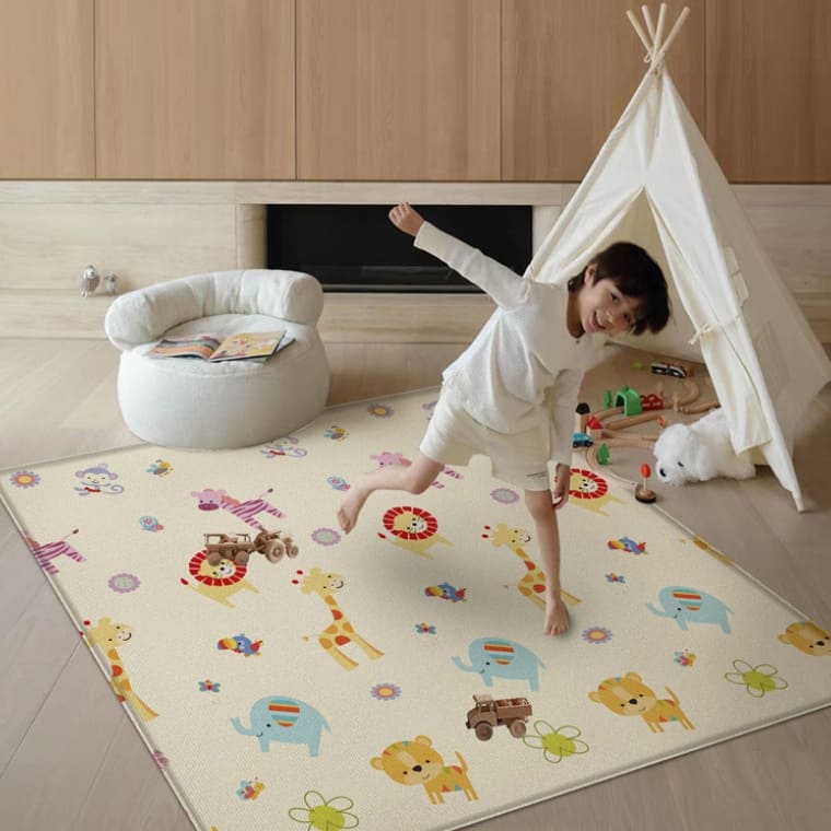 プレイマット ベビー 折りたたみ XPE素材 180×100cm 厚さ1cm 防水 防音