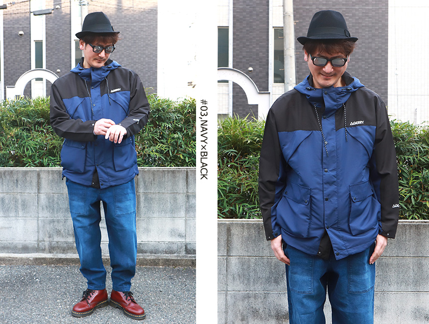 GERRY ジェリー ポリエステルツイル ワンポイント刺繍ロゴ