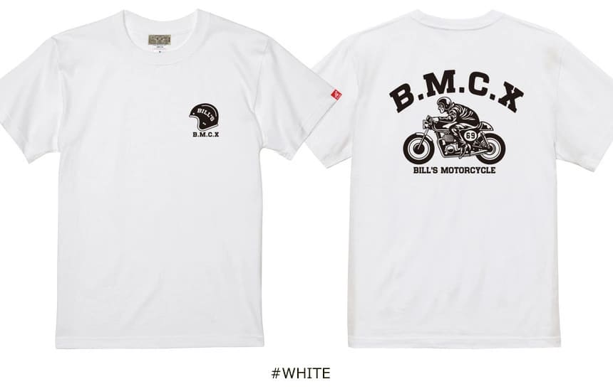 BILLVAN（ビルバン） B.M.C.X ヘビーウェイト バイカーズプリント 半袖 